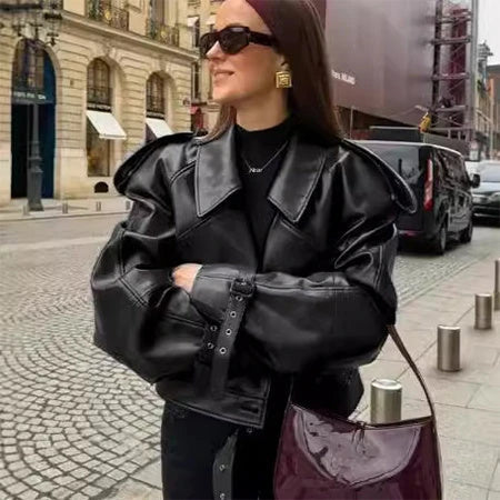 Stylish PU Leather Jacket for Chic Streetwear