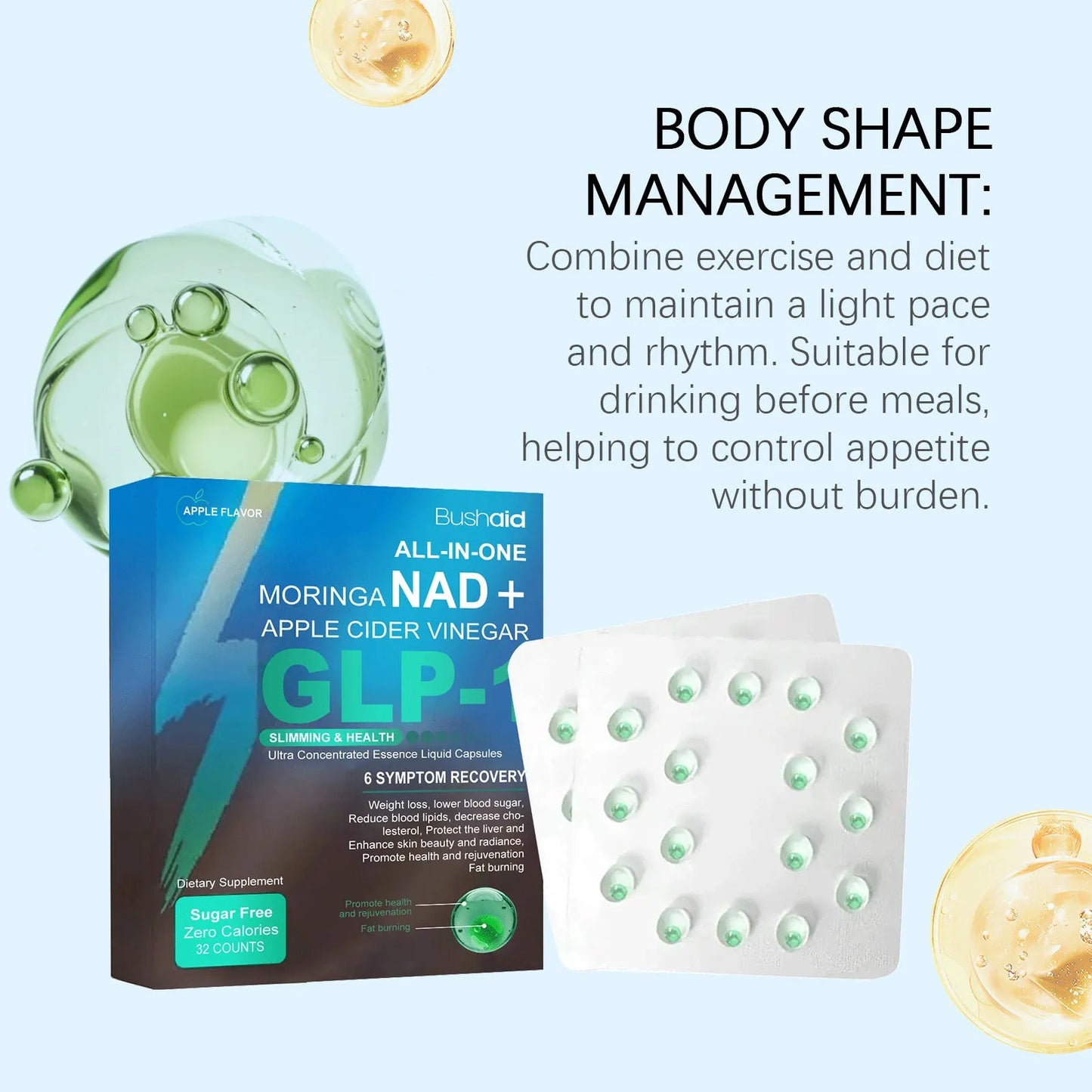Digestive supplement beads with probiotic Lactobacillus strains in gelatin capsules