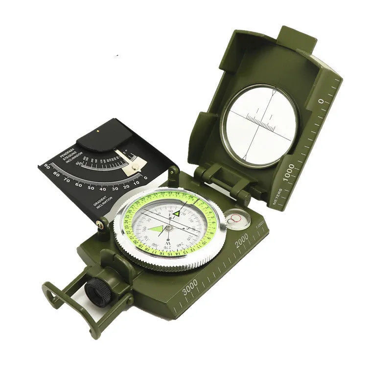 K4074 metal outdoor compass with hanging rope showing compact design