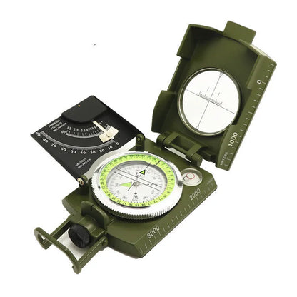 K4074 metal outdoor compass with hanging rope showing compact design