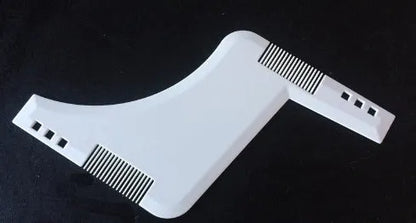 Zafrani double-sided beard comb in transparent black, ABS plastic, approximately 17cm by 11.5cm
