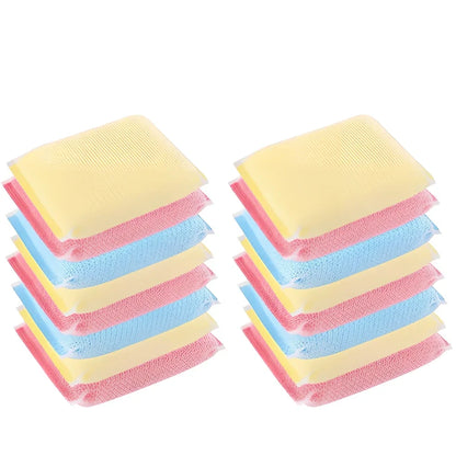 Thickened sponge dish brush with polypropylene filaments for kitchen cleaning