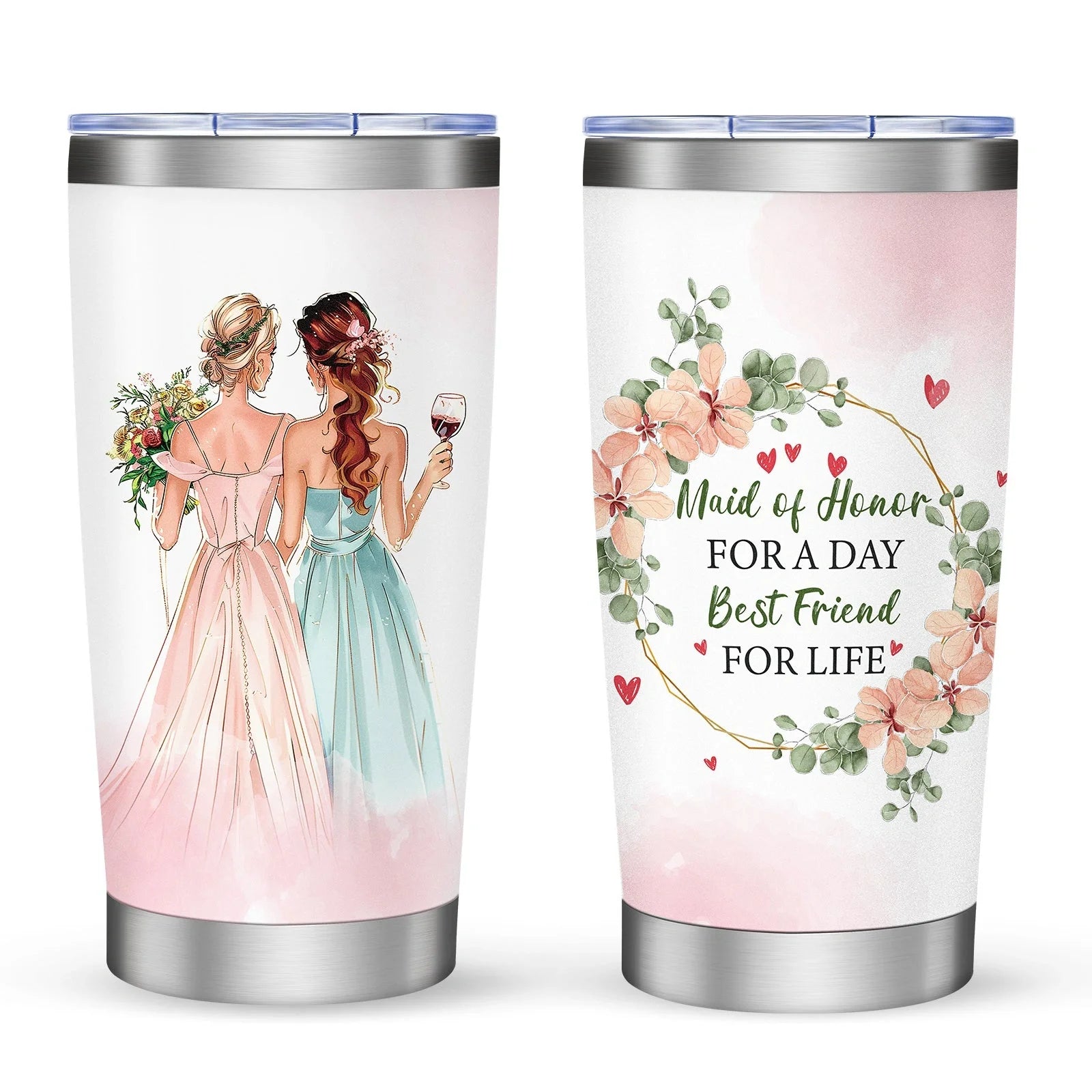 20oz Stainless Steel Car Cup Holder with Leak-Proof Lid and Secure Fit in Vehicle Cup Holder