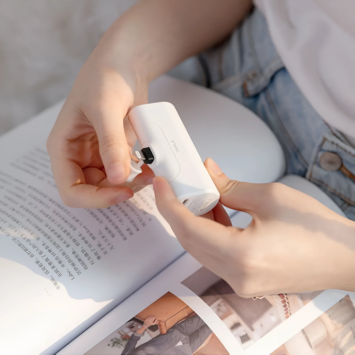 Mini ultra-thin power bank 4500mAh, 77x47x26mm, 92g, in white black pink green or red