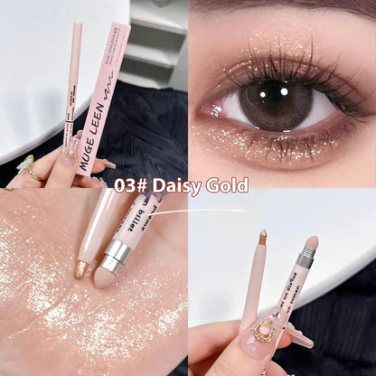 Dual-ended highlight brightening eyeliner pen showing precise tip and highlighter applicator, displayed with six colour options.