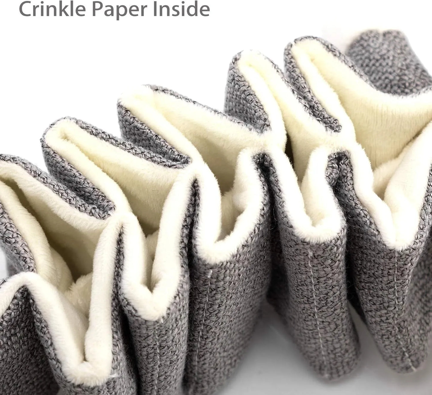 Gray koala dog toy with crinkle paper, 30cm long, for small medium large dogs to chew and play