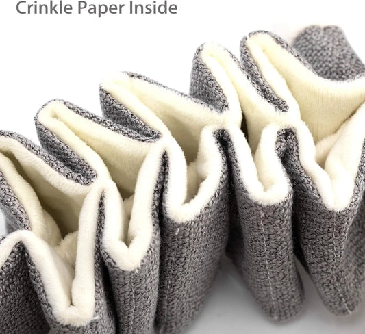 Gray koala dog toy with crinkle paper, 30cm long, for small medium large dogs to chew and play