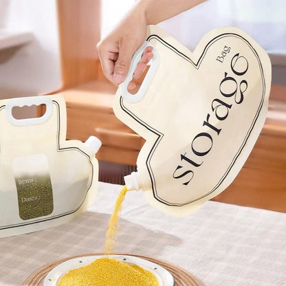 Cream-colored large diameter grain storage bag with food-grade PE material