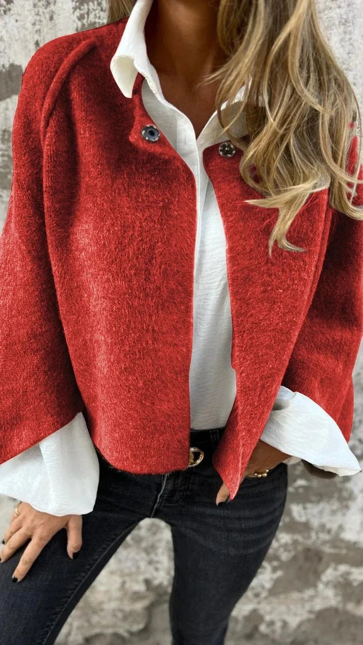 Women's cozy batwing sleeve cardigan in various colors and sizes