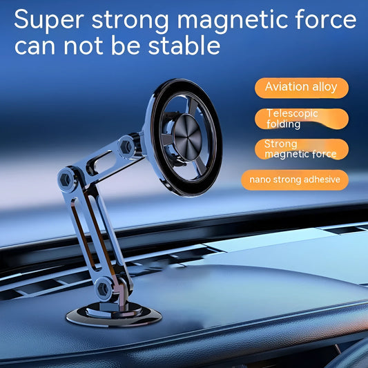 All-metal magnetic car phone holder in four colour options with magnetic rings