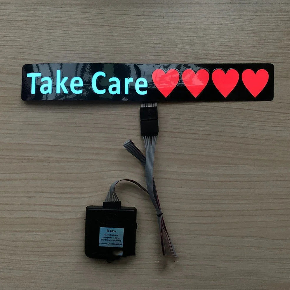 27cm × 4cm luminous car sticker with 0.35mm thickness and 8000-hour lifespan