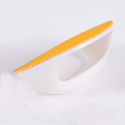 Dog nail file board with ergonomic handle and sandpaper surface, 85mm by 85mm in size