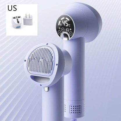Premium pet hair dryer with powerful yet gentle 300W motor, whisper-quiet operation, and durable ABS and PA construction for effortless at-home grooming of dogs, cats, and golden retrievers