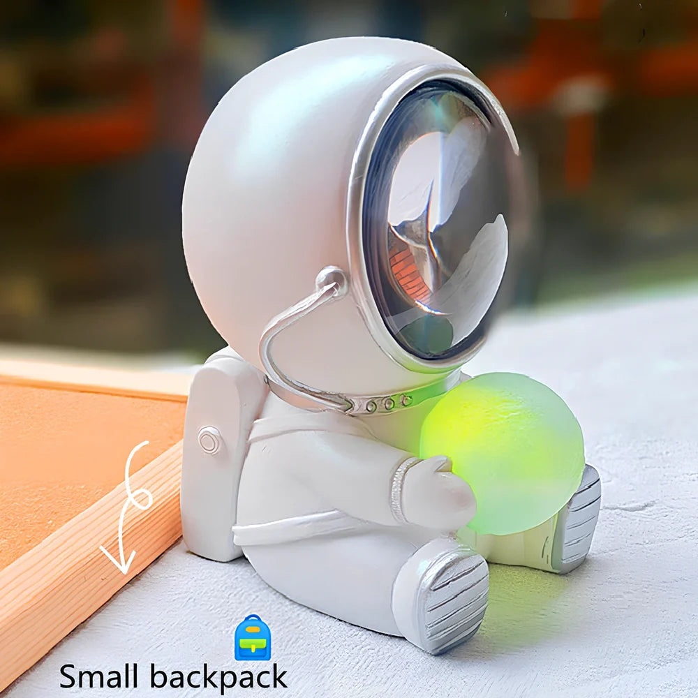 Starry sky animal atmosphere night light with resin construction measuring 9.5x10.5x13cm