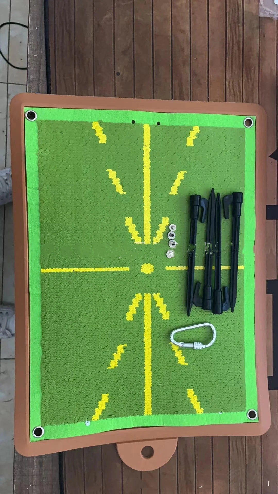 Portable Golf Swing Training Mat with directional detection for accurate swing analysis