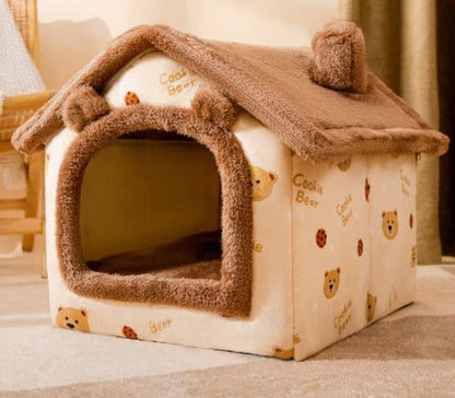 A cozy and comfortable pet bed with a self-warming fabric, durable non-slip base, and removable machine-washable cover