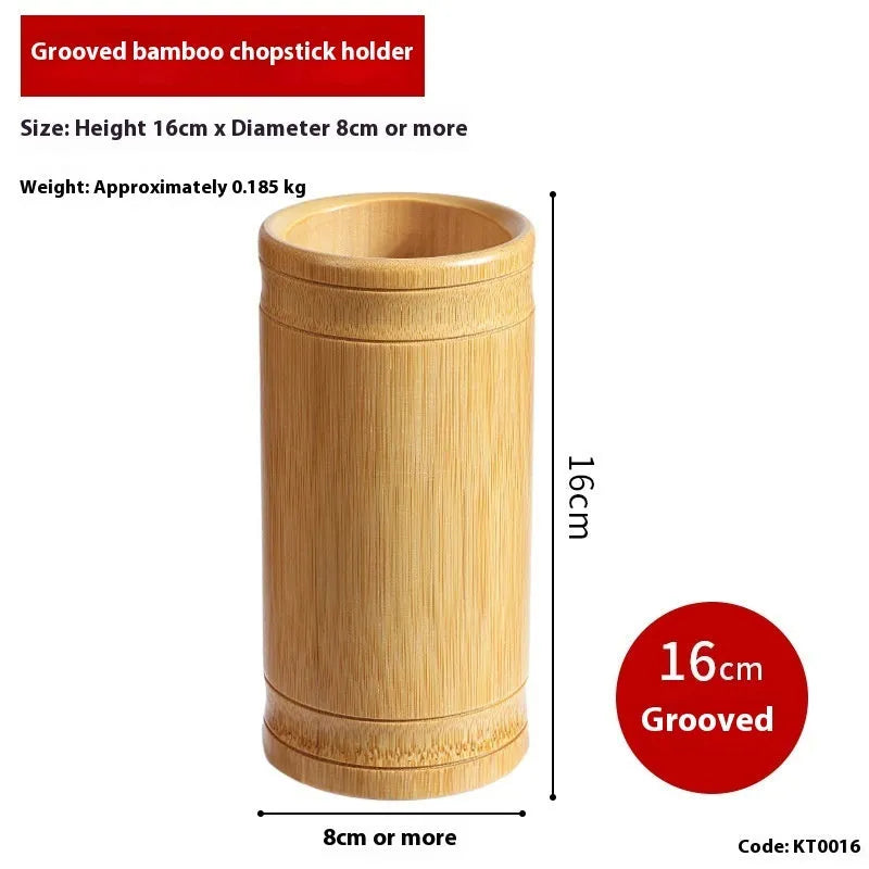 Bamboo chopsticks holder with creative styles, measuring 12-18cm in length, for portable utensil storage