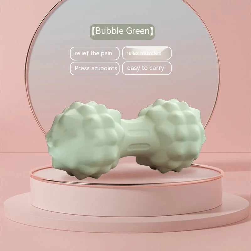 A 6cm diameter pink TPR foot massage ball on a plain background.