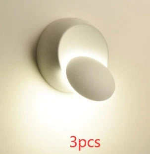 Stylish and modern moon-shaped bedside lamp with multiple lighting modes and durable iron construction
