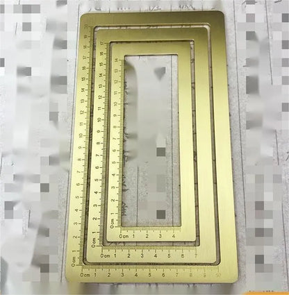 Solid brass calligraphy paperweight with carving craft finish, 3mm thickness