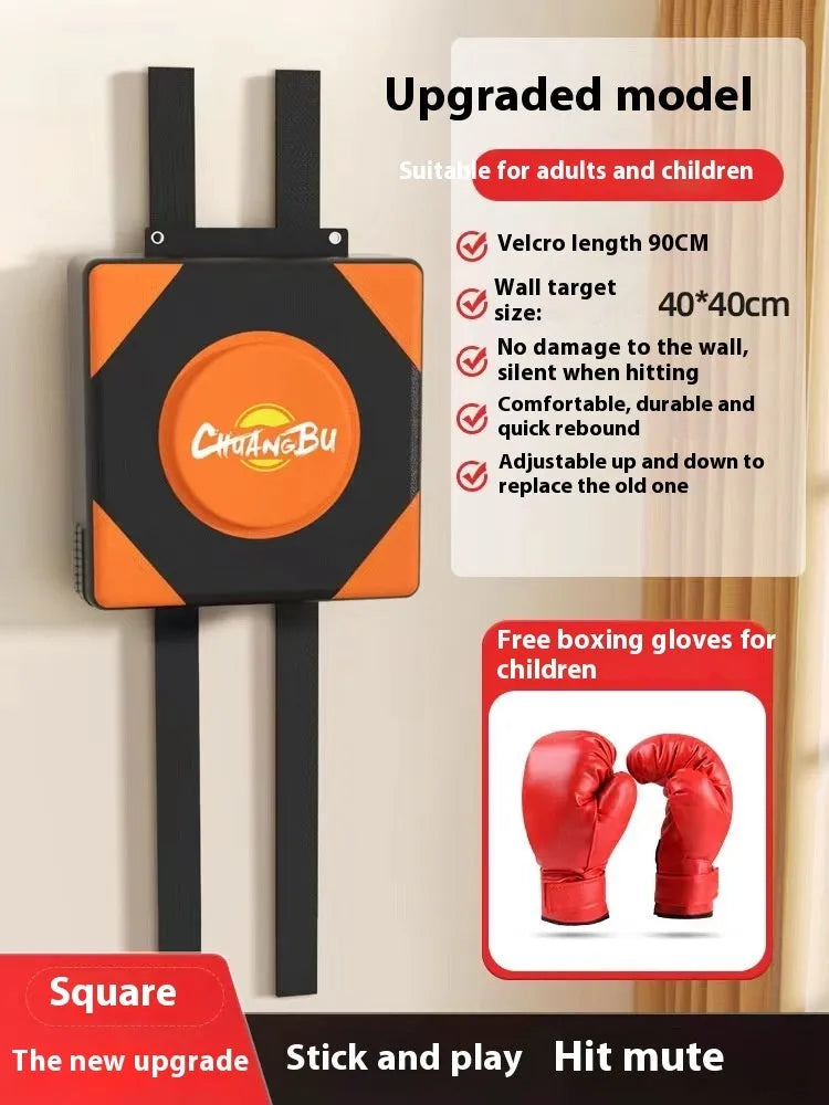 PU hanging boxing sandbag wall target for home fitness training in 30cm and 40cm sizes.