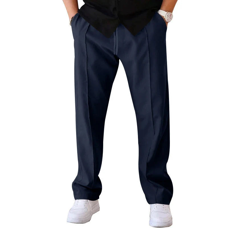 Relaxed fit drawstring waist sports pants for men in various colors and sizes