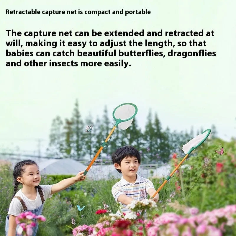 Plastic insect observation box for children with retractable catch net and multi-piece set options