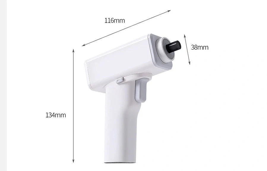 Compact electric screwdriver with LED lighting for home projects