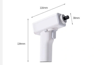 Compact electric screwdriver with LED lighting for home projects