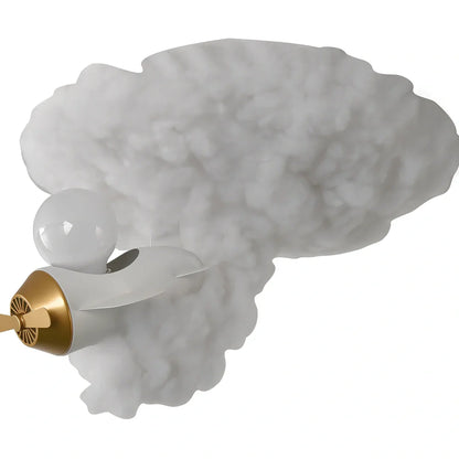 Wrought iron chandelier with aircraft or rocket design for children's rooms, 45-50cm height, LED light source