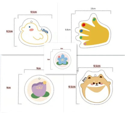 Bamboo fiber dish towel with cartoon patterns for kitchen cleaning