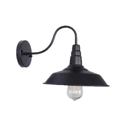 Retro-style villa courtyard wall lamp in silver or copper finish with adjustable mounting angles