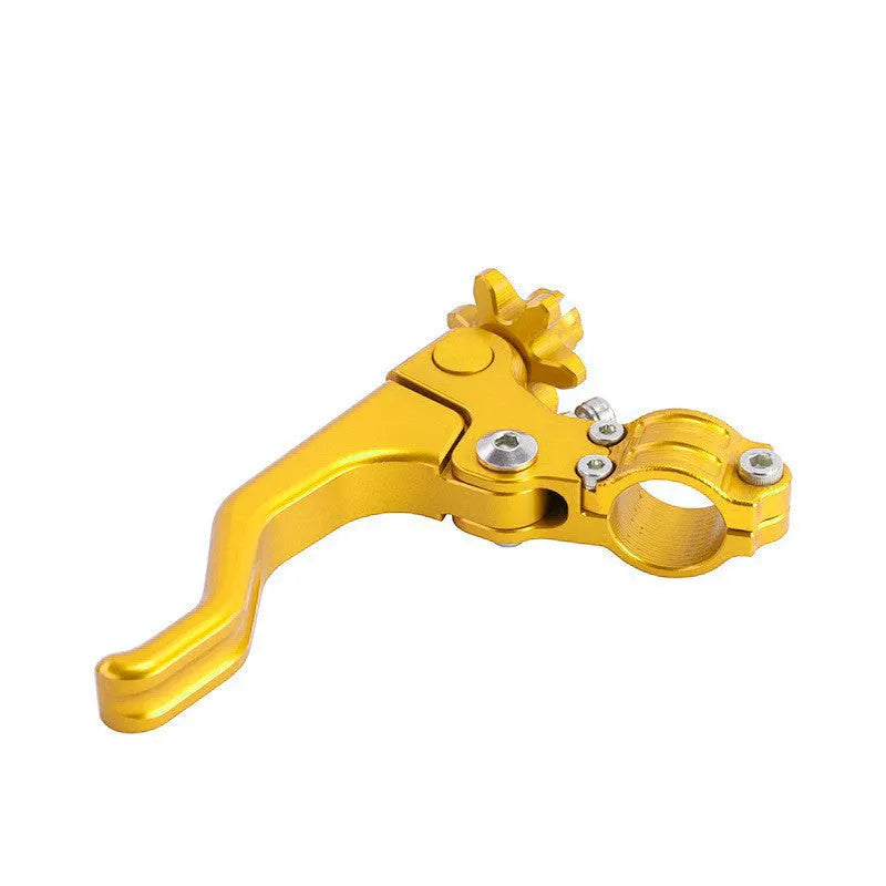 Aluminium alloy motorcycle clutch lever in multiple colour options including red, blue, black, and silver