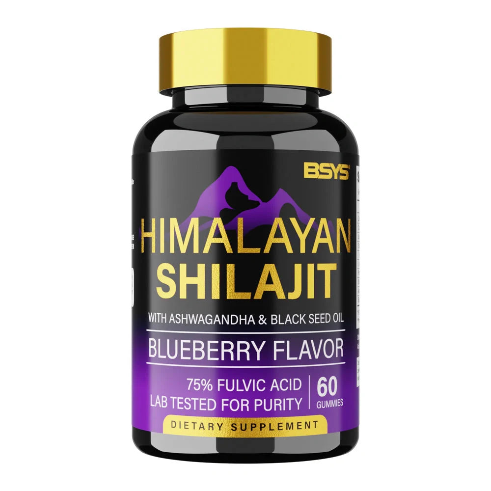 BSYS Shilajit Gummies 60 Count - Delicious Natural Energy Supplement