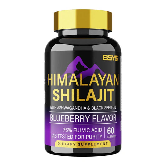 BSYS Shilajit Gummies 60 Count - Delicious Natural Energy Supplement