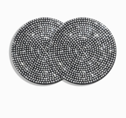 Universal Anti-Slip Silicone Cup Holder Insert with Crystal Rhinestones for Cars