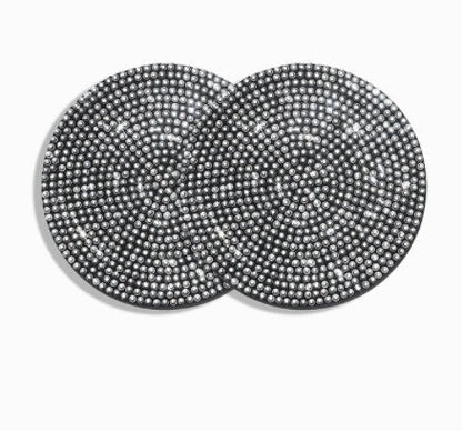 Universal Anti-Slip Silicone Cup Holder Insert with Crystal Rhinestones for Cars