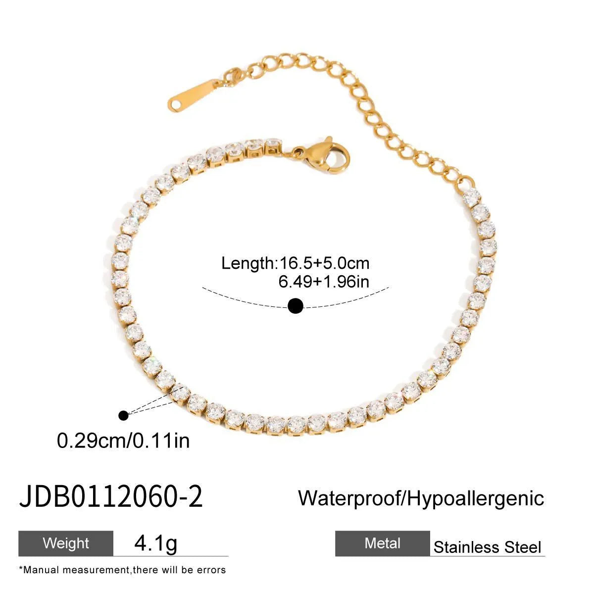 A women's stainless steel bracelet with an electroplated finish in a European and American style.
