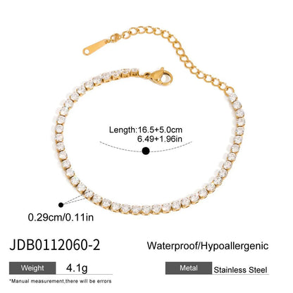 A women's stainless steel bracelet with an electroplated finish in a European and American style.