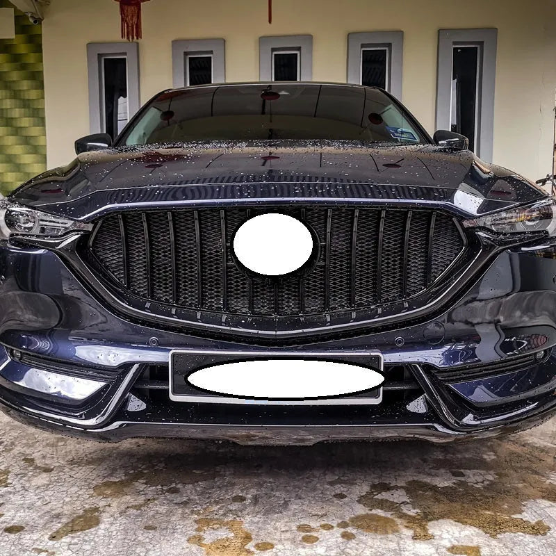 CX5 medium mesh modified GT sports air intake grille for second-generation Mazda CX5 in GT silver finish