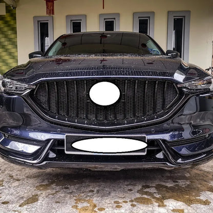 CX5 medium mesh modified GT sports air intake grille for second-generation Mazda CX5 in GT silver finish