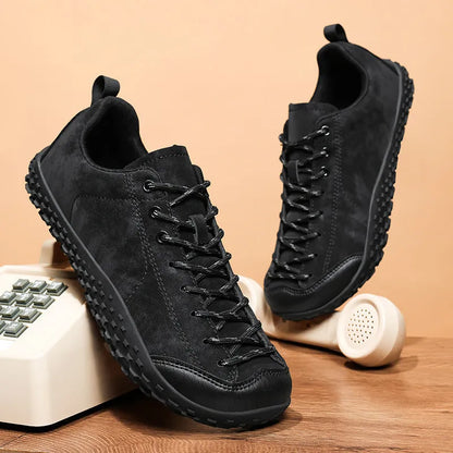 Large size German training shoes with wide toe, mesh upper, flat heel, and rubber sole in black, beige, green, or pink