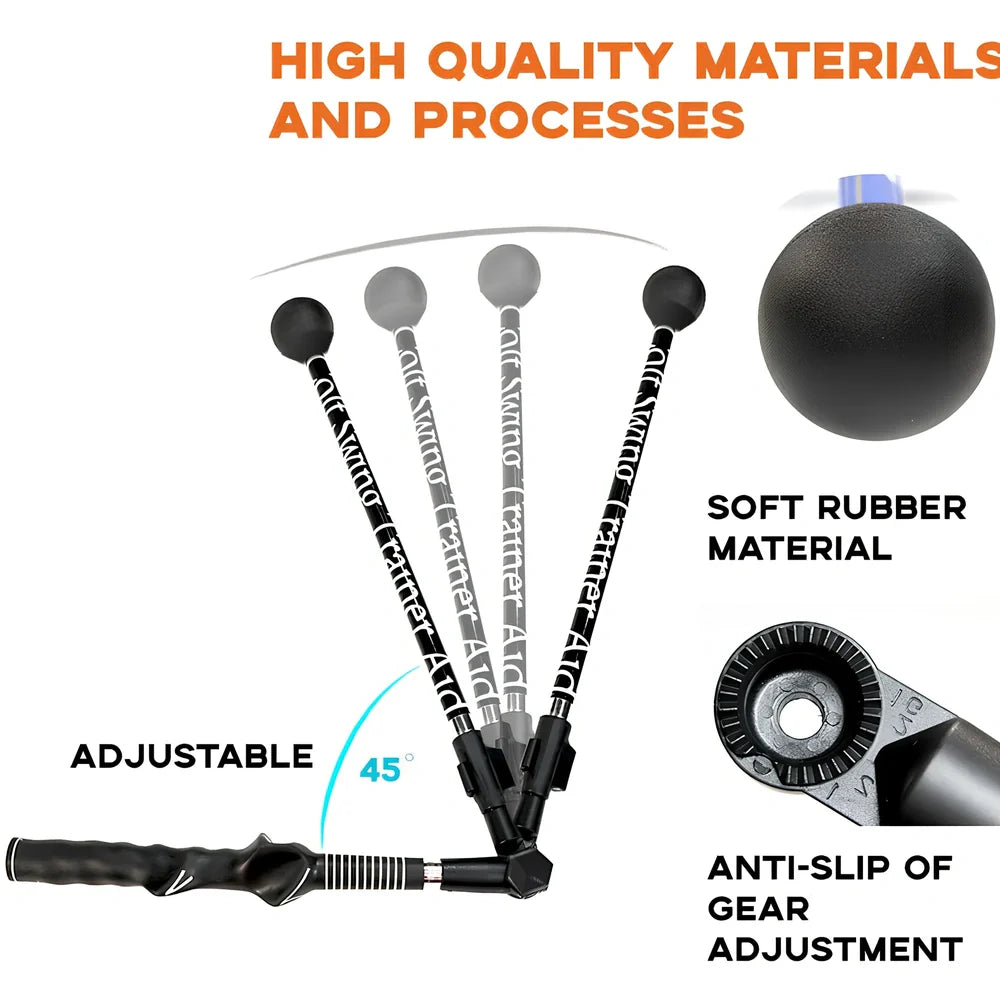 Blue golf swing training aid with shoulder cushion and adjustable angle mechanism for posture correction