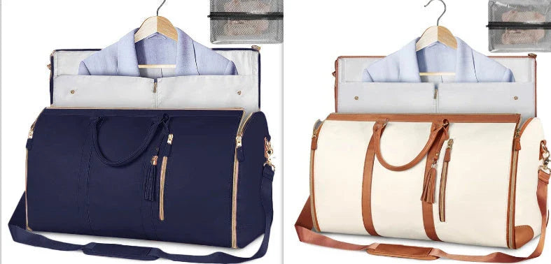 Spacious Travel Duffel Bag - Versatile Women's Handbag with Folding Suit Compartment in Multiple Color Options