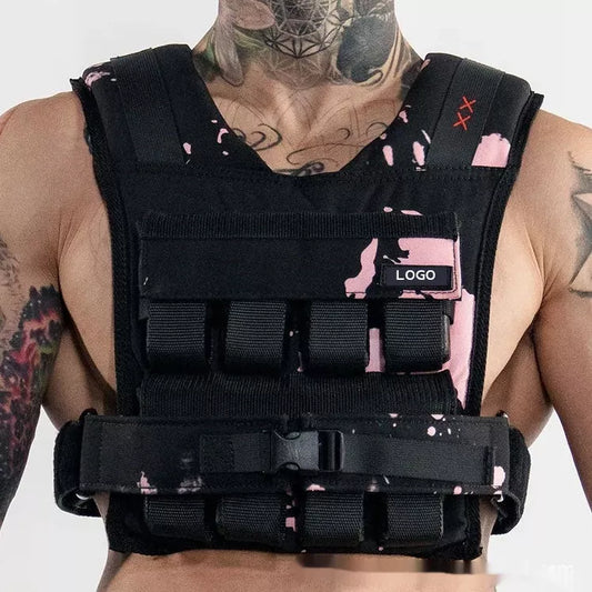 Adjustable Weight Vest for tactical training and outdoor running in black