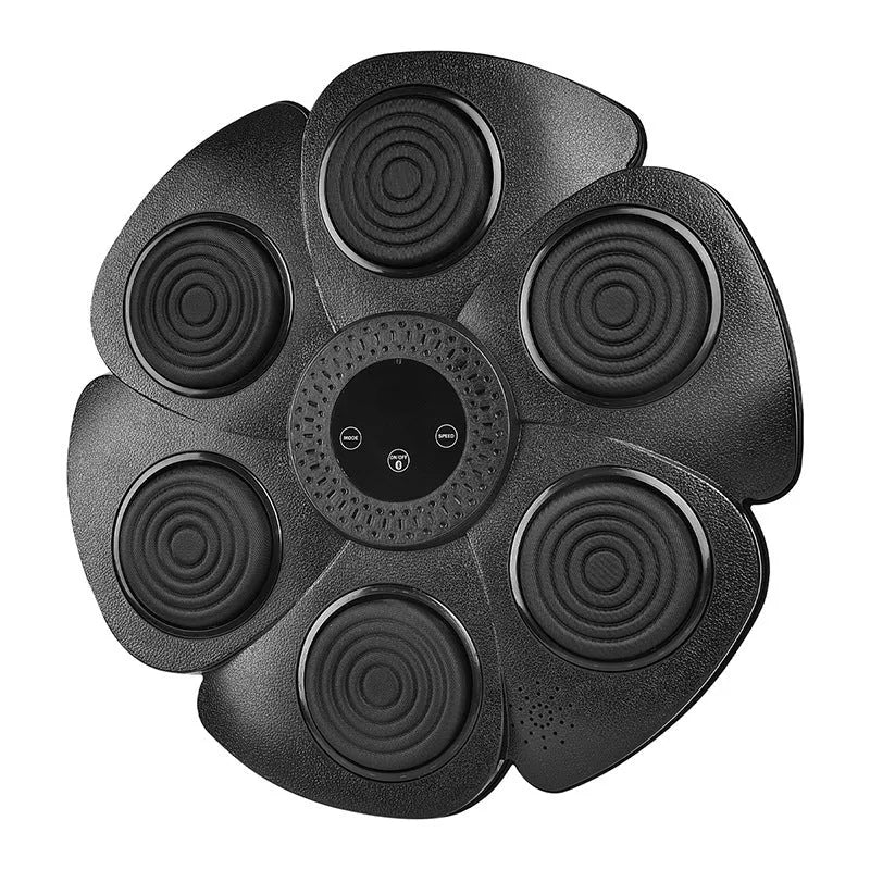 Black smart music boxing machine wall target with Bluetooth and light feedback, includes half-finger gloves