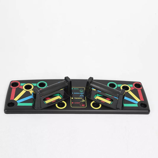 Compact home chest and abdominal muscle training board for men and women, includes handles and non-slip pads