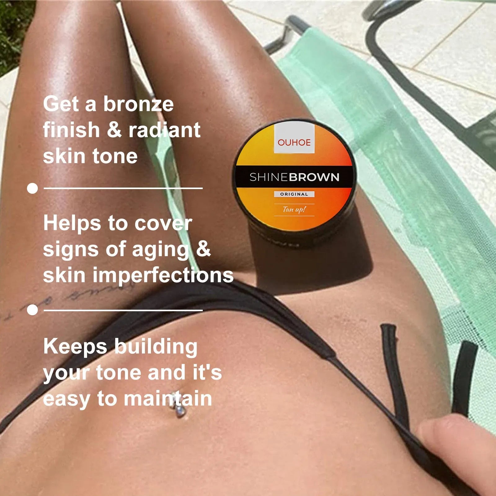 Tanning cream and aloe vera gel set for natural bronzing with after sun repair