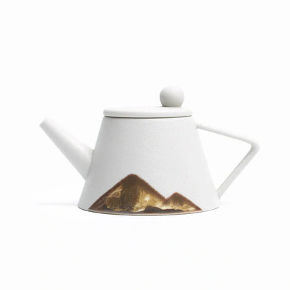 Retro Ceramic Teapot with elegant underglaze design for a sophisticated tea experience
