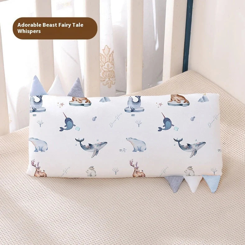 Bamboo fibre children's cartoon pillow with removable cover in three size options